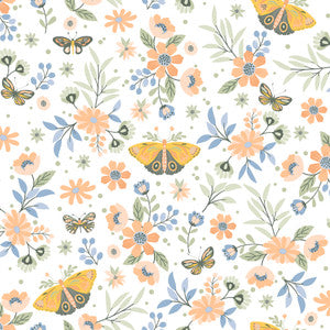 Zev Coral Butterfly Wallpaper by Chesapeake
