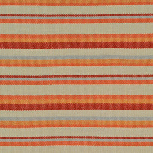 Boardwalk Stripe Tangerine 406202 by Sunformance Fabric