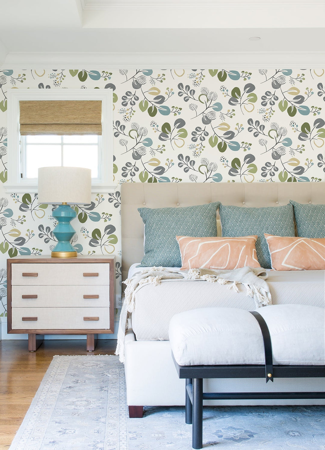 Jonah Green Leaf Trail Wallpaper by A-Street Prints Designer