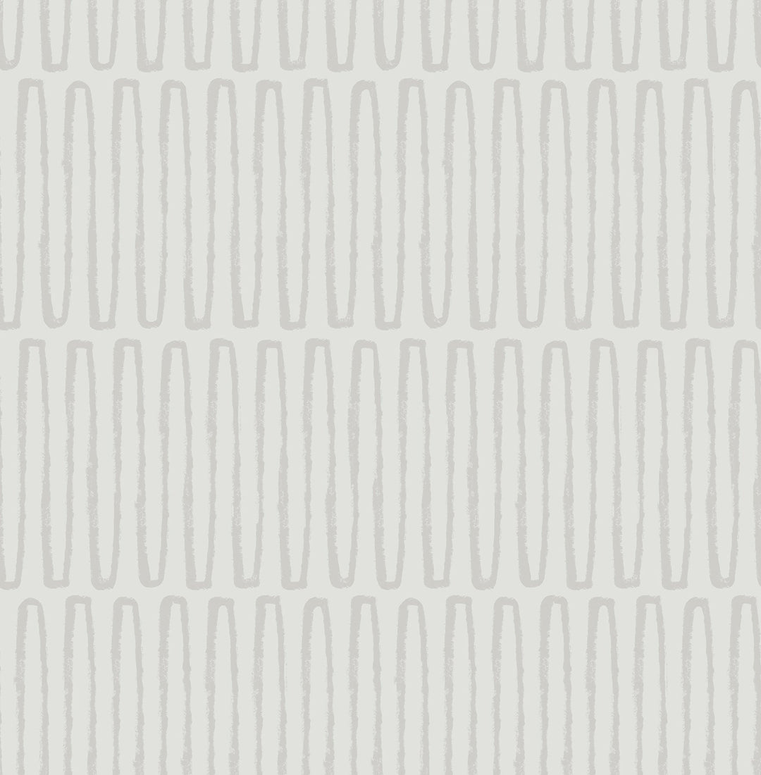 Lars Light Grey Retro Wave Wallpaper by A-Street Prints Designer
