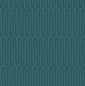 Lars Teal Retro Wave Wallpaper by A-Street Prints