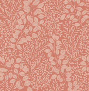 Elin Coral Berry Botanical Wallpaper by A-Street Prints