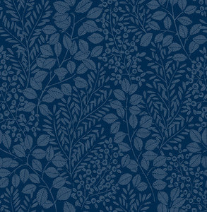 Elin Blue Berry Botanical Wallpaper by A-Street Prints