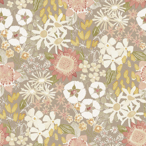 Karina Neutral Wildflower Garden Wallpaper by A-Street Prints