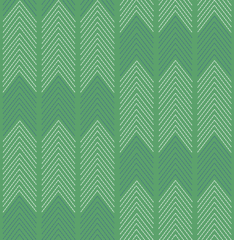Nyle Green Chevron Stripes Wallpaper by A-Street Prints Hannah Covers about 56.4 square feet 20.5-in by 33-ft long roll Unpasted 10.4 - Fabric Carolina -