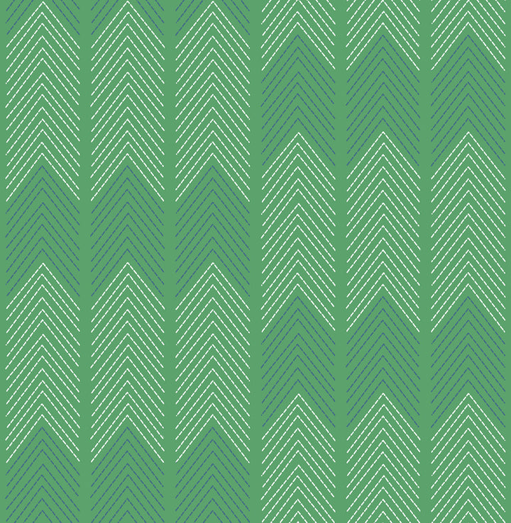 Nyle Green Chevron Stripes Wallpaper by A-Street Prints Hannah Covers about 56.4 square feet 20.5-in by 33-ft long roll Unpasted 10.4 - Fabric Carolina -