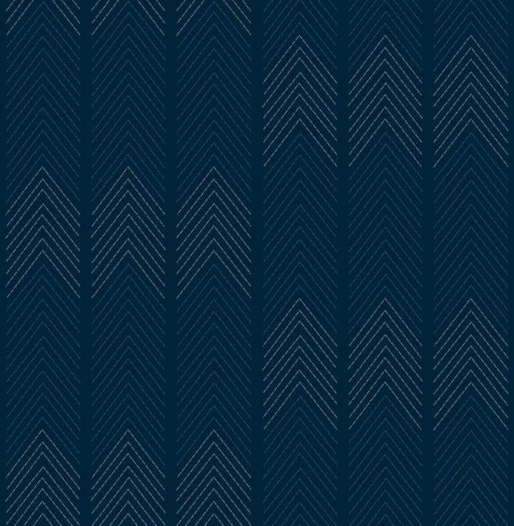Nyle Dark Blue Chevron Stripes Wallpaper by A-Street Prints Hannah Covers about 56.4 square feet 20.5-in by 33-ft long roll Unpasted 10.4 - Fabric Carolina -