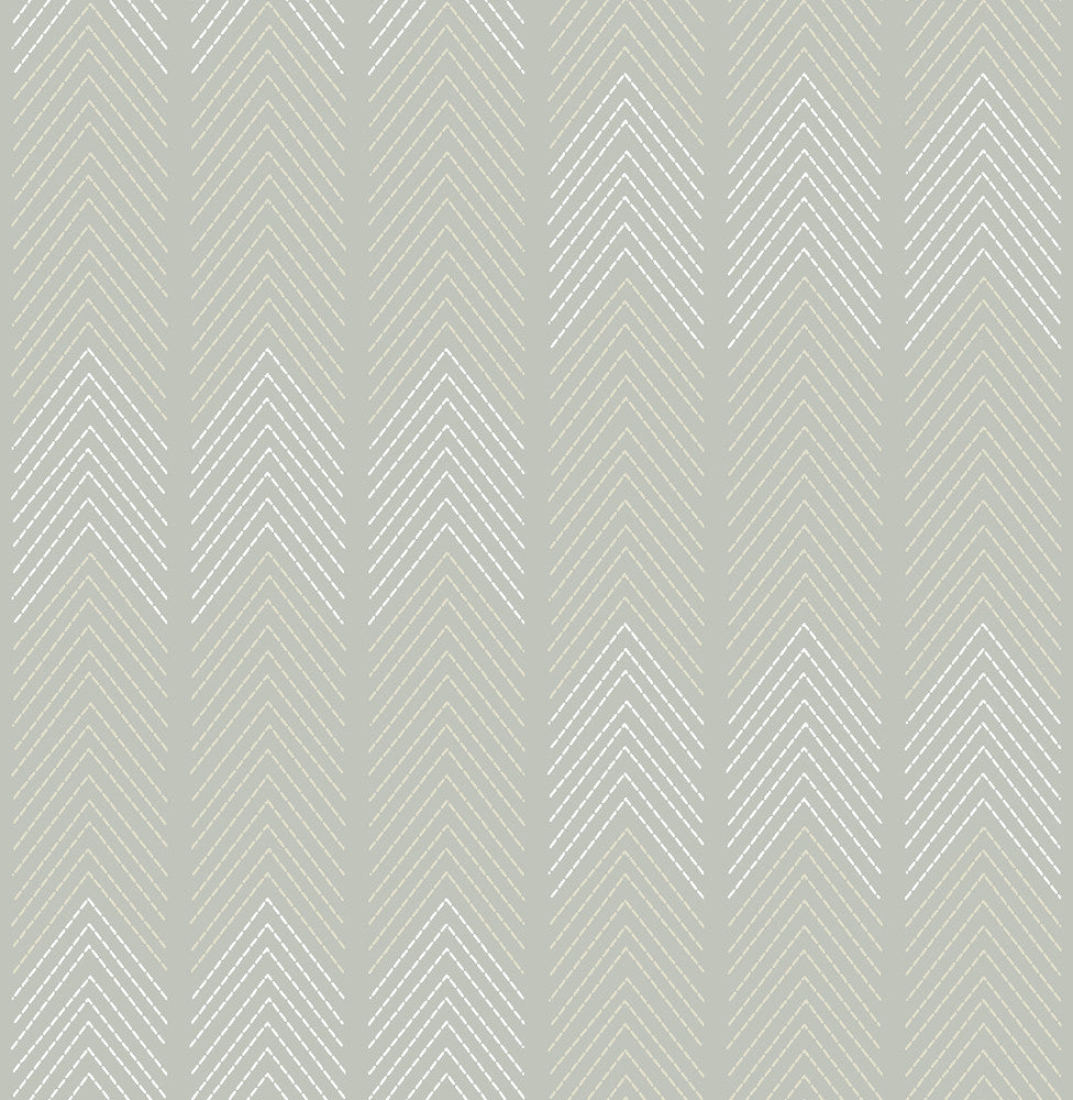 Nyle Light Grey Chevron Stripes Wallpaper by A-Street Prints Hannah Covers about 56.4 square feet 20.5-in by 33-ft long roll Unpasted 10.4 - Fabric Carolina -