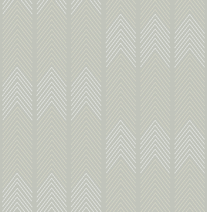 Nyle Light Grey Chevron Stripes Wallpaper by A-Street Prints Hannah Covers about 56.4 square feet 20.5-in by 33-ft long roll Unpasted 10.4 - Fabric Carolina -