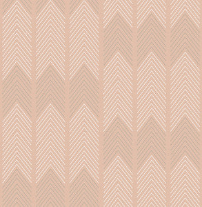 Nyle Blush Chevron Stripes Wallpaper by A-Street Prints