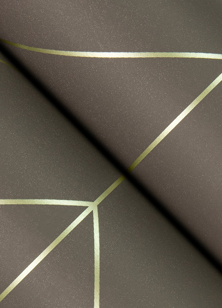Sander Chocolate Geometric Wallpaper by A-Street Prints Designer