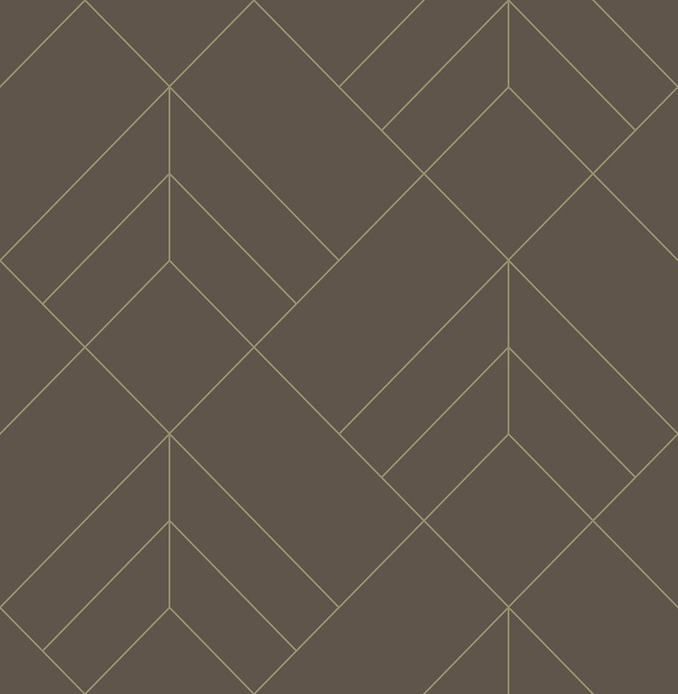 Sander Chocolate Geometric Wallpaper by A-Street Prints Hannah Covers about 56.4 square feet 20.5-in by 33-ft long roll Unpasted 20.9 - Fabric Carolina -