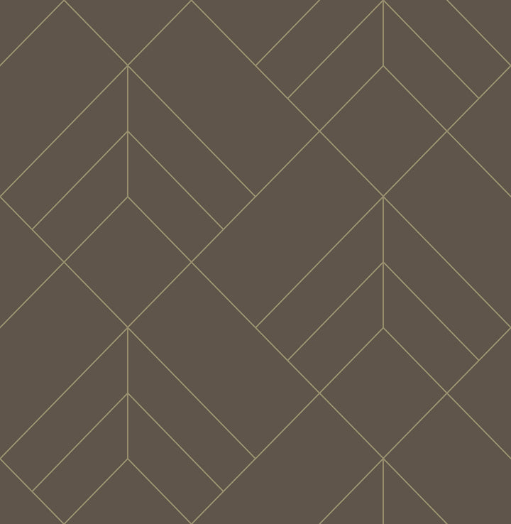 Sander Chocolate Geometric Wallpaper by A-Street Prints Hannah Covers about 56.4 square feet 20.5-in by 33-ft long roll Unpasted 20.9 - Fabric Carolina -