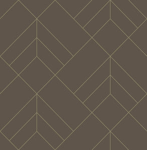 Sander Chocolate Geometric Wallpaper by A-Street Prints