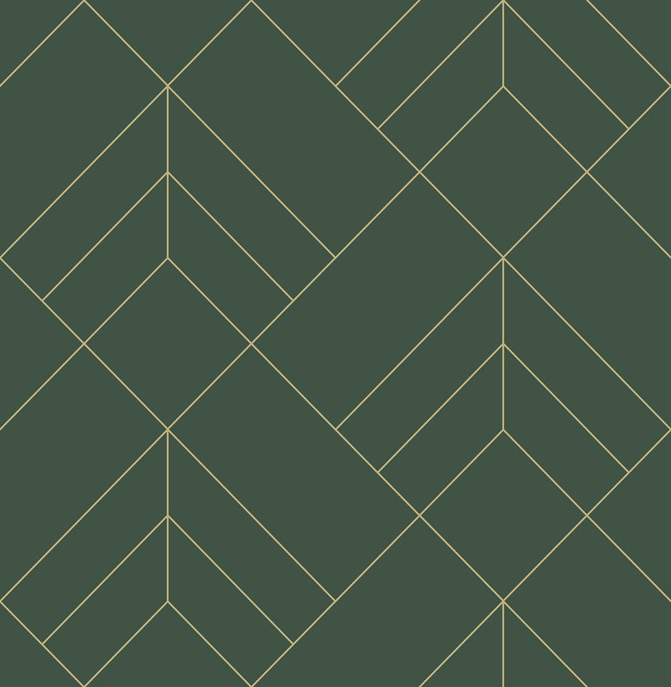 Sander Evergreen Geometric Wallpaper by A-Street Prints Hannah Covers about 56.4 square feet 20.5-in by 33-ft long roll Unpasted 20.9 - Fabric Carolina -