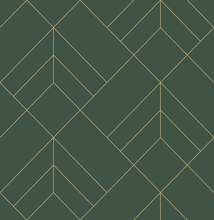 Sander Evergreen Geometric Wallpaper by A-Street Prints Hannah Covers about 56.4 square feet 20.5-in by 33-ft long roll Unpasted 20.9 - Fabric Carolina -