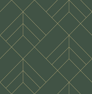 Sander Evergreen Geometric Wallpaper by A-Street Prints
