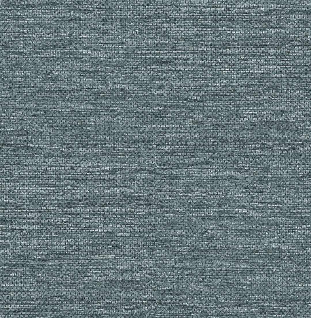 Malin Dark Blue Faux Grasscloth Wallpaper by A-Street Prints Designer