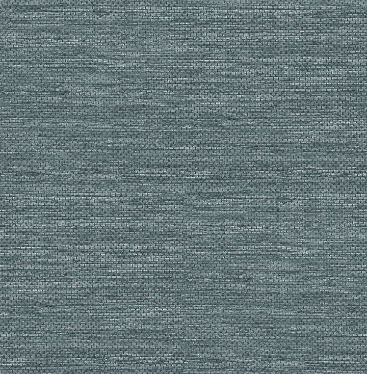 Malin Dark Blue Faux Grasscloth Wallpaper by A-Street Prints Designer
