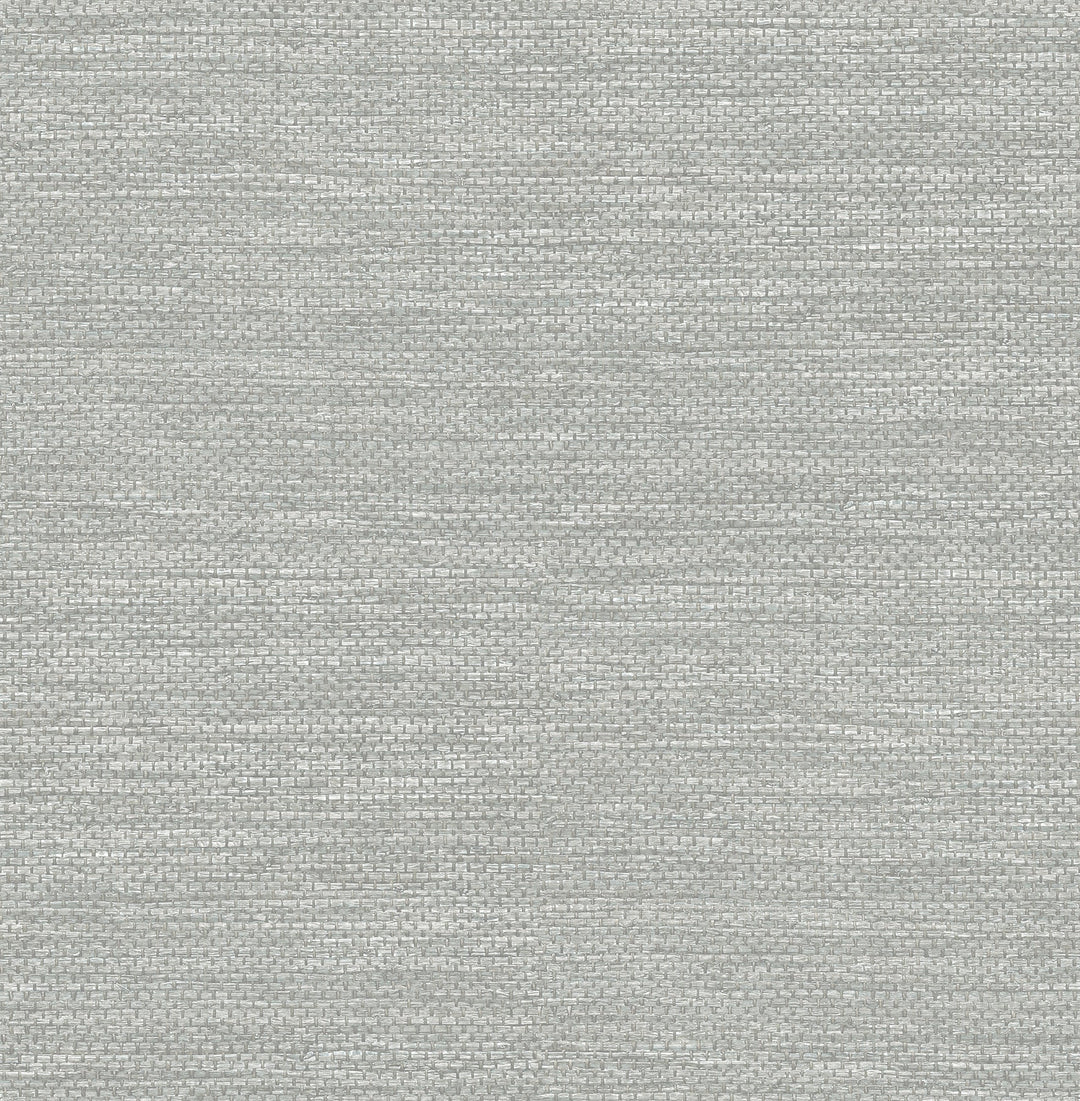 Malin Light Grey Faux Grasscloth Wallpaper by A-Street Prints Designer