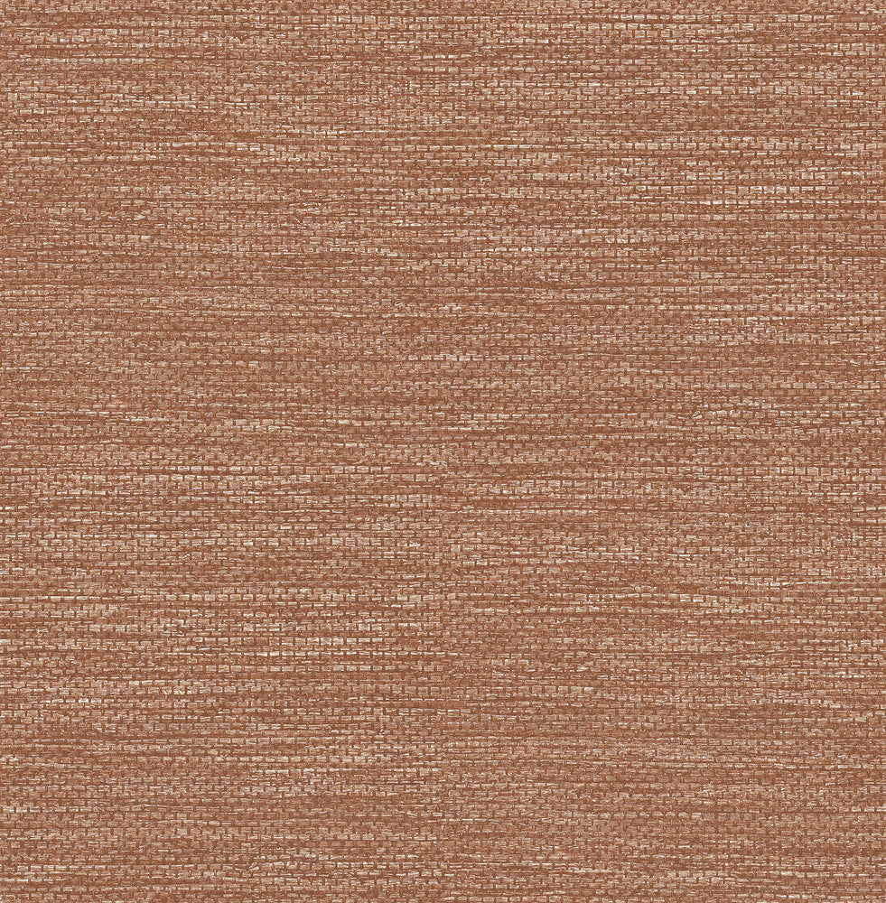 Malin Rust Faux Grasscloth Wallpaper by A-Street Prints Hannah Covers about 56.4 square feet 20.5-in by 33-ft long roll Unpasted 20.9 - Fabric Carolina -