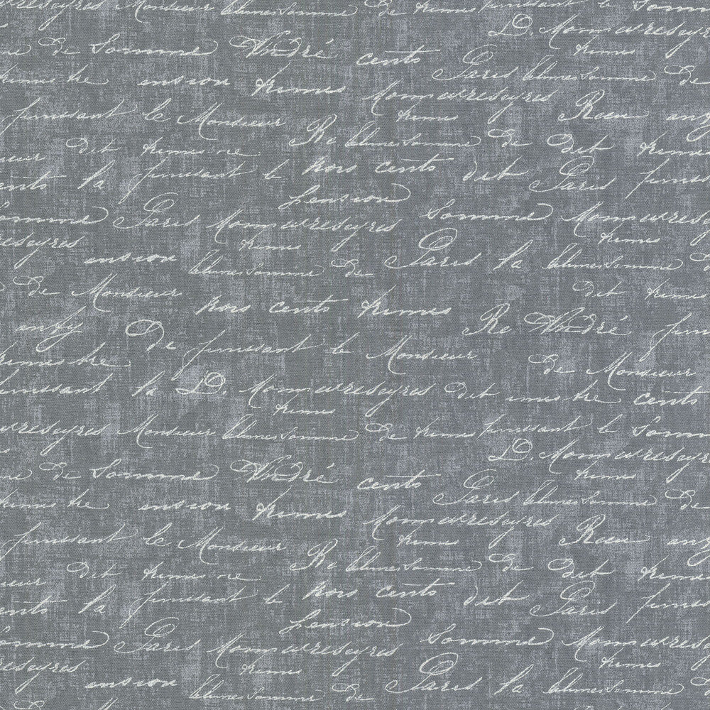 Just Writing Charcoal 406660 by PKL Studio Fabric - 100% Polyester USA Horizontal: 13.5 and Vertical: 9 54 - Fabric Carolina -