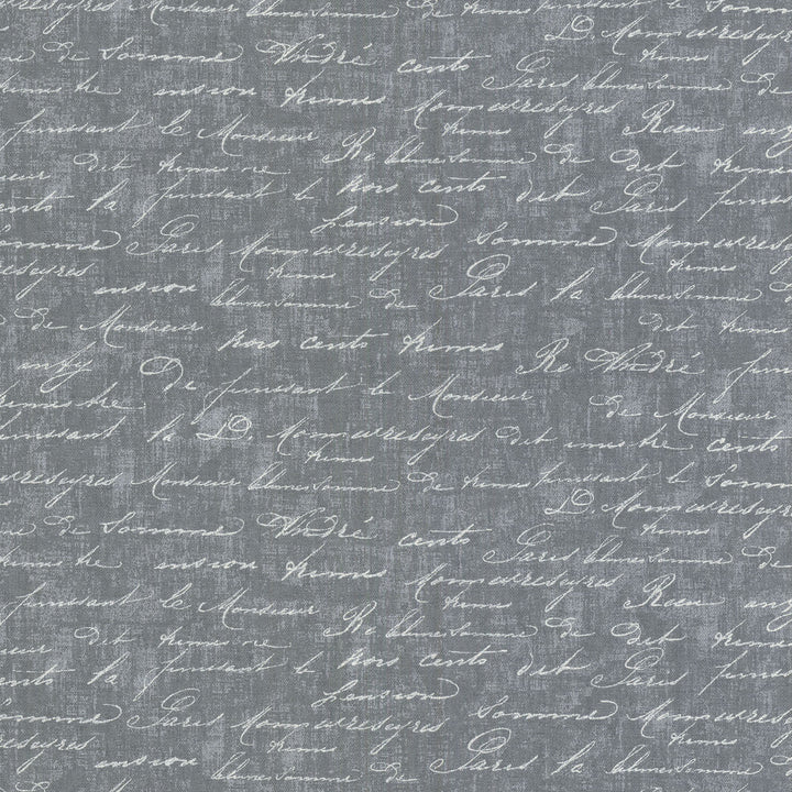 Just Writing Charcoal 406660 by PKL Studio Fabric - 100% COTTON USA Horizontal: 13.5 and Vertical: 9 54 - Fabric Carolina -