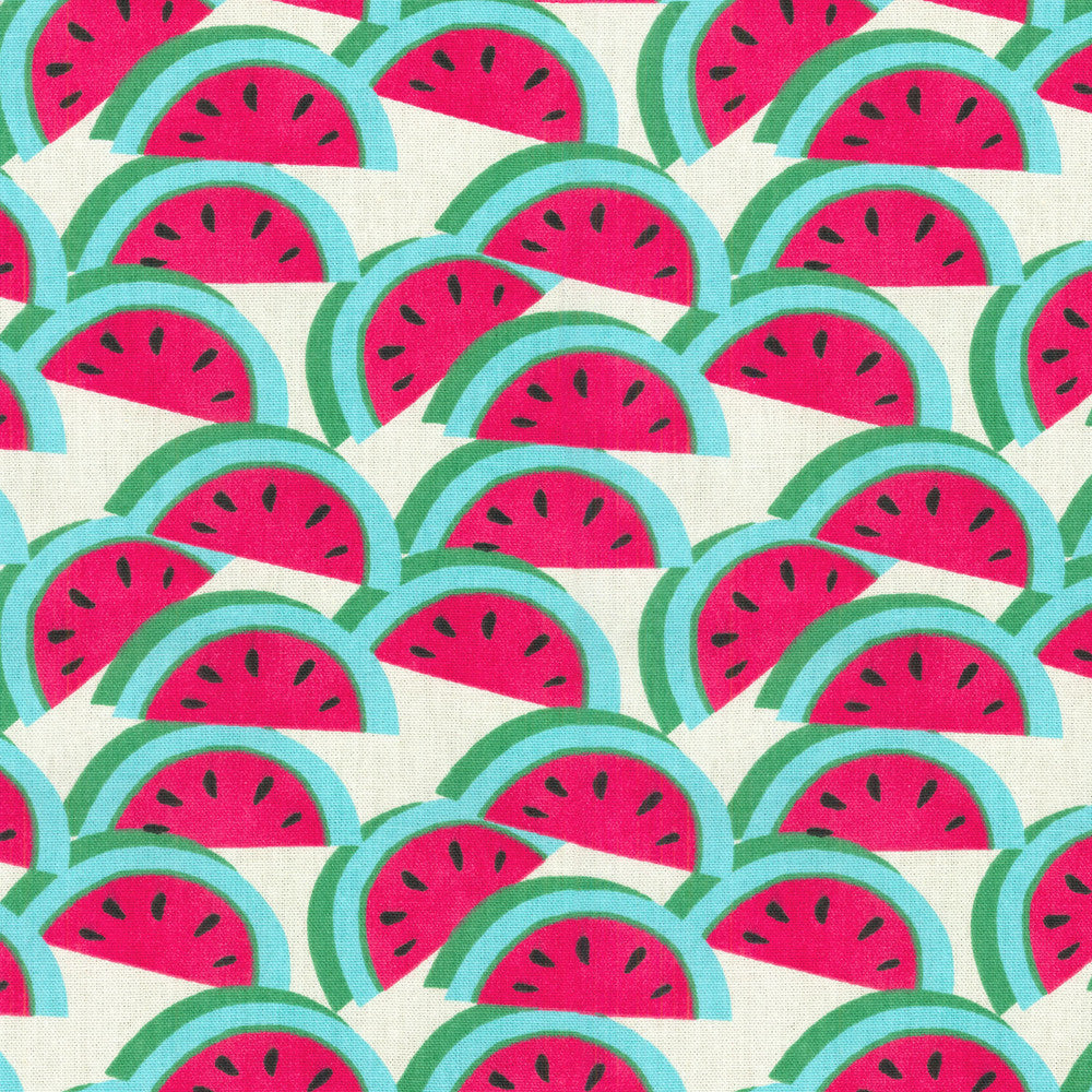 Watermelon Fuchsia 406670 by PKL Studio Fabric PRINTWORKS II 100% Cotton U.S.A. Wyzenbeek 51,000 Horizontal: 3.80" and Vertical: 6.75" 54" - Fabric Carolina -