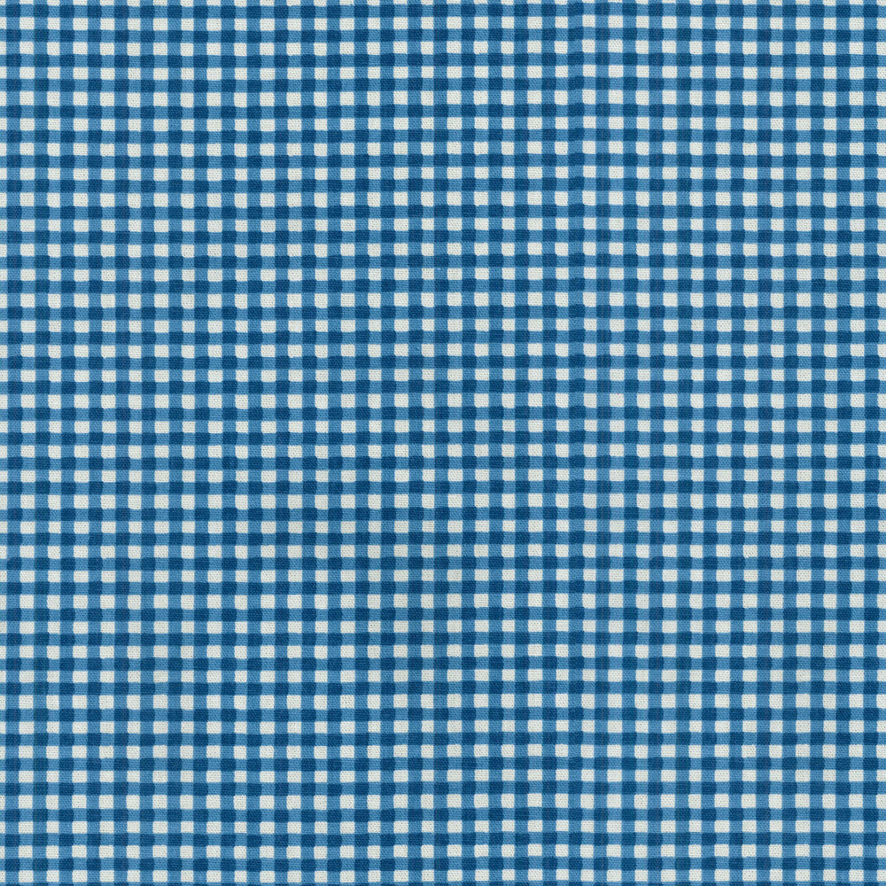 Gingham Porcelain 406700 by PKL Studio Fabric PRINTWORKS II 100% Cotton U.S.A. Wyzenbeek 51,000 Horizontal: 2.60" and Vertical: 1.50" 54" - Fabric Carolina -
