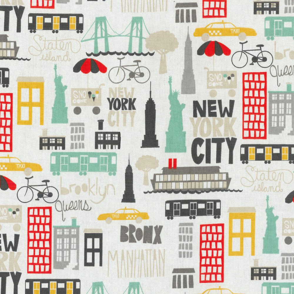 East Coast City Brights 406720 by PKL Studio Fabric - 100% COTTON USA 51000 Horizontal: 10.8 and Vertical: 13.5 54 - Fabric Carolina -