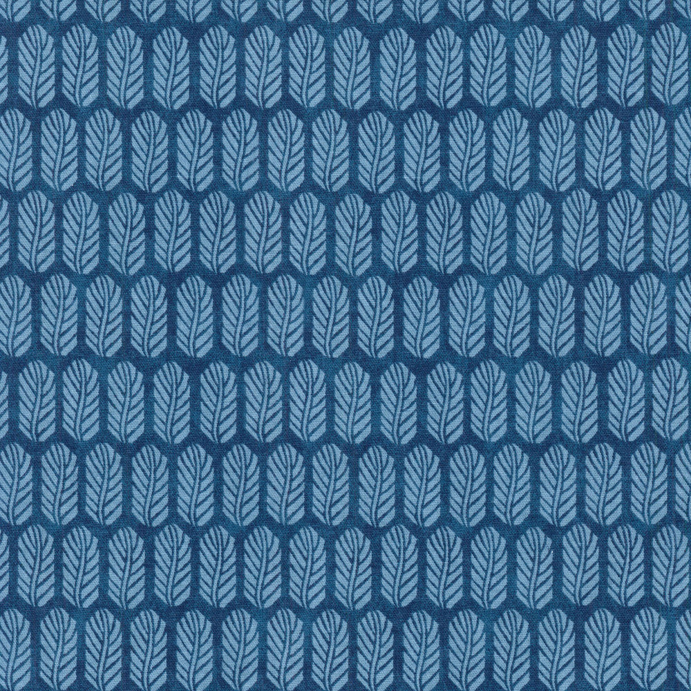 Quill Indigo 406733 by PKL Studio Fabric - 100% COTTON USA 51000 Horizontal: 3.3 and Vertical: 6.3 54 - Fabric Carolina -