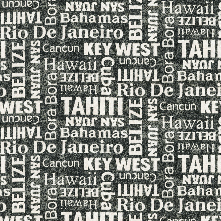 Od Sea La Vie Charcoal 406800 by PKL Fabric Outdoor December '17 100% Polyester see sample see sample Horizontal: 6.75 inches and Vertical: 6.75 inches V 54 inches - Fabric Carolina -
