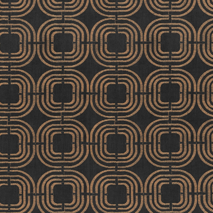 Chain Reaction Emb Umber 406950 by PKL Studio Fabric - Base: 50%Cotton 50%Polyester, Emb: 100%Poly INDIA 51000 Horizontal: 3.25 and Vertical: 3 55" Base 52"Embroidery - Fabric Carolina -