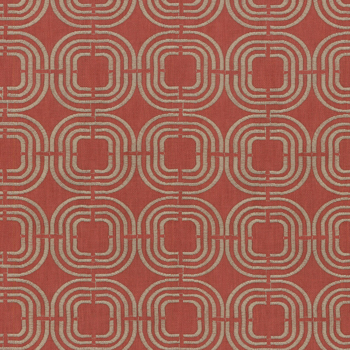 Chain Reaction Emb Cayenne 406951 by PKL Studio Fabric - 55% Linen 45% Cotton INDIA 51000 Horizontal: 3.25 and Vertical: 3 55" Base 52"Embroidery - Fabric Carolina -