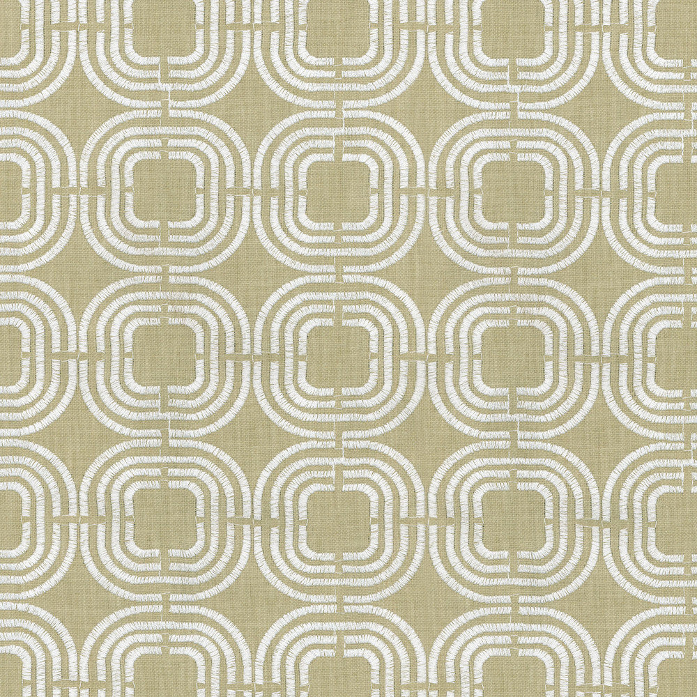 Chain Reaction Emb Celery 406952 by PKL Studio Fabric - Base: 50%Cotton 50%Polyester, Emb: 100%Poly INDIA 51000 Horizontal: 3.25 and Vertical: 3 55" Base 52"Embroidery - Fabric Carolina -