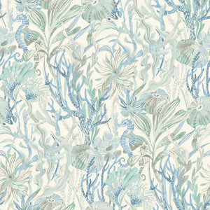 Kelp Garden Light Blue Tropical Reef Wallpaper by Chesapeake