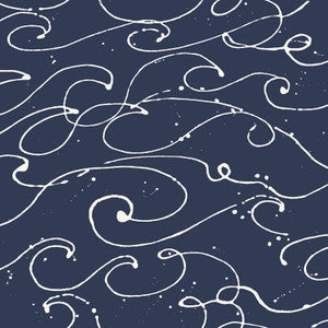Kuroshio Navy Ocean Wave Wallpaper by Chesapeake