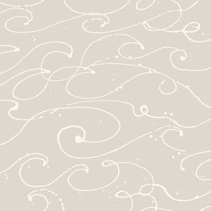 Kuroshio Taupe Ocean Wave Wallpaper by Chesapeake