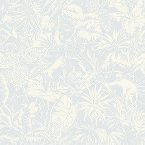 Corcovado Light Blue Jungle Jamboree Wallpaper by Chesapeake