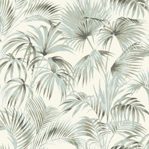 Manaus Aqua Palm Frond Wallpaper by Chesapeake