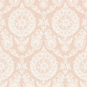 Helm Damask Blush Floral Medallion Wallpaper by Chesapeake