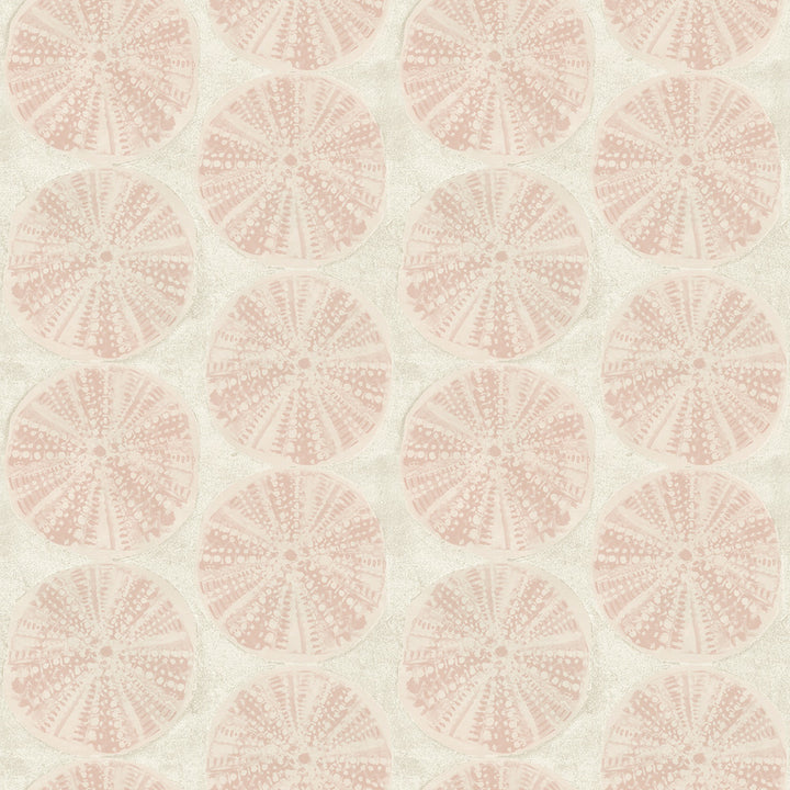 Sea Biscuit Peach Sand Dollar Wallpaper by Chesapeake Blue Heron Covers about 56.4 square feet 20.5-in by 33-ft long roll Prepasted 20.5 - Fabric Carolina -