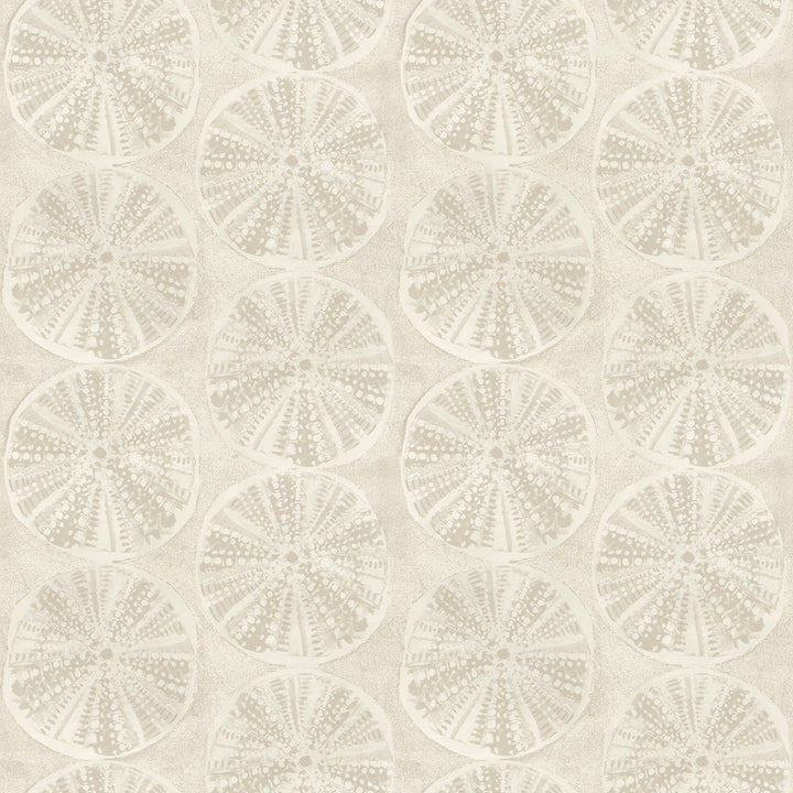 Sea Biscuit Beige Sand Dollar Wallpaper by Chesapeake Blue Heron Covers about 56.4 square feet 20.5-in by 33-ft long roll Prepasted 20.5 - Fabric Carolina -