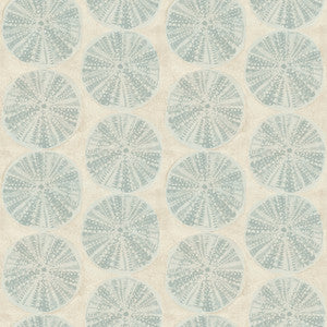 Sea Biscuit Aqua Sand Dollar Wallpaper by Chesapeake