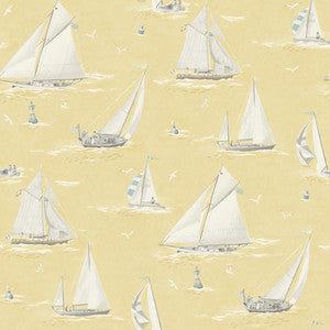 Leeward Yellow Sailboat Wallpaper by Chesapeake