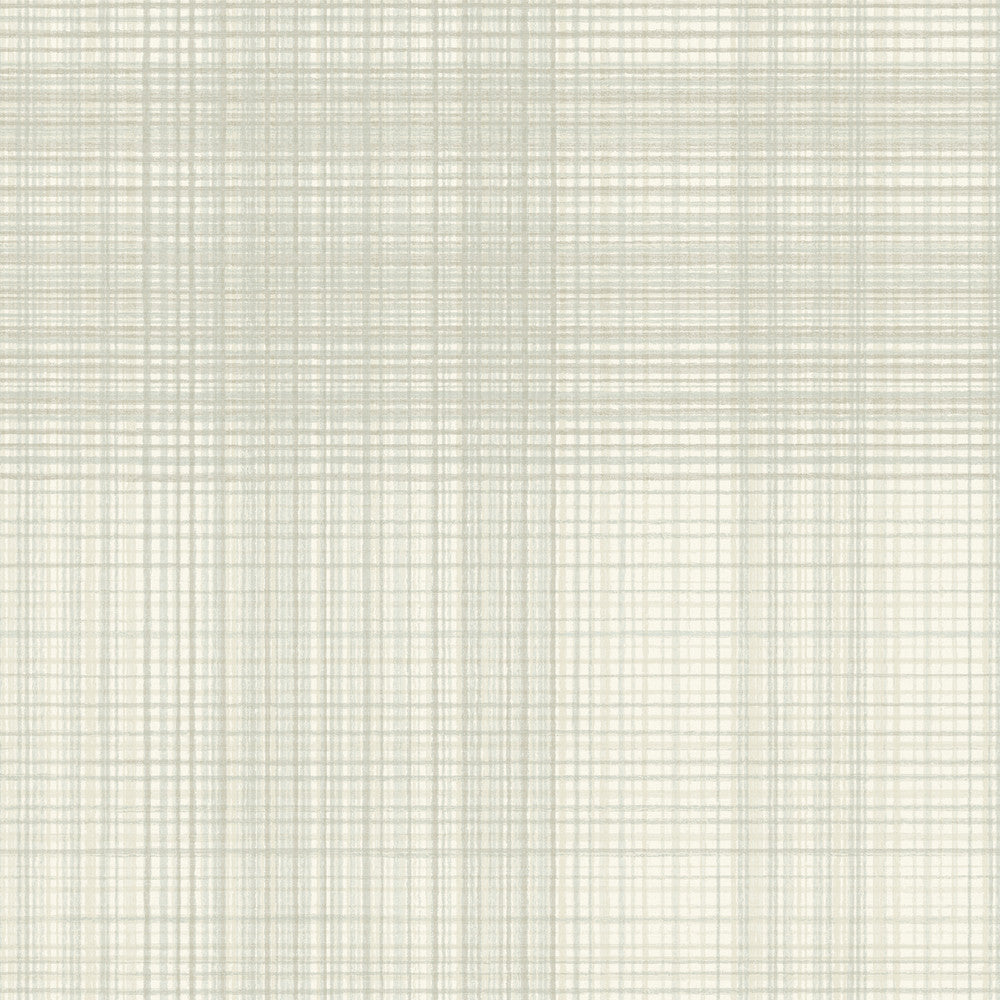 Madras Aqua Plaid Wallpaper by Chesapeake Blue Heron Covers about 56.4 square feet 20.5-in by 33-ft long roll Prepasted 20.5 - Fabric Carolina -