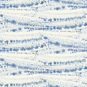 Rannell Navy Abstract Scallop Wallpaper by Chesapeake