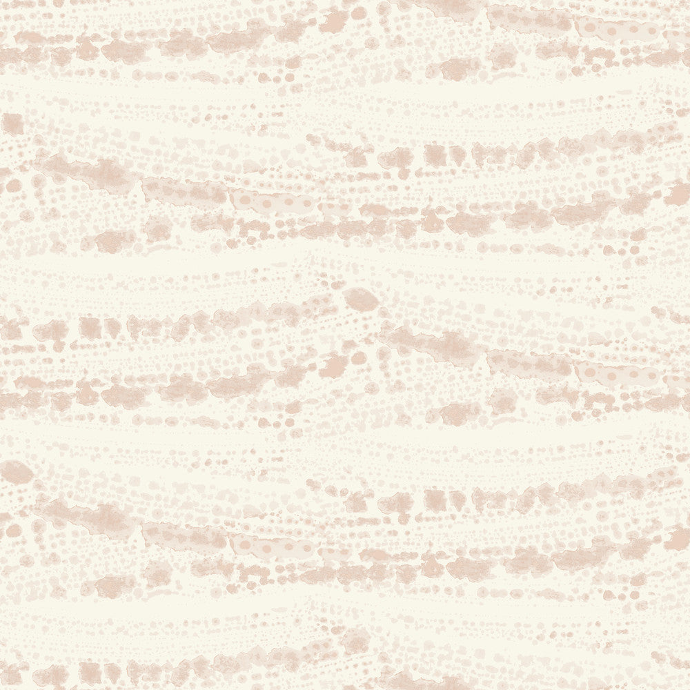 Rannell Peach Abstract Scallop Wallpaper by Chesapeake Blue Heron Covers about 56.4 square feet 20.5-in by 33-ft long roll Prepasted 20.5 - Fabric Carolina -