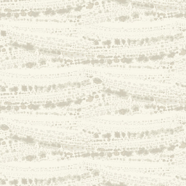 Rannell Beige Abstract Scallop Wallpaper by Chesapeake Blue Heron Covers about 56.4 square feet 20.5-in by 33-ft long roll Prepasted 20.5 - Fabric Carolina -