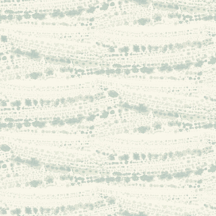 Rannell Aqua Abstract Scallop Wallpaper by Chesapeake Blue Heron Covers about 56.4 square feet 20.5-in by 33-ft long roll Prepasted 20.5 - Fabric Carolina -